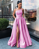 PL5665 asymmetric Neckline High Slit Women Formal Evening Dresses Long Prom 2020 Gown