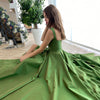 Siaoryne Amazing  Apple green Satin Prom Dress ,Buttons Bustier A-Line grad Party Dresses PL10704
