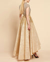 Top Fully Beading High Neck Hi-Lo Evening Dresses ,Women Formal Gowns Gold Color PL302