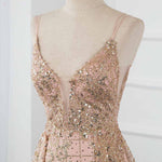 Sequin Long Red Prom Dress ,Sexy Wedding Party Dresses with Straps Ballkleid PL0725