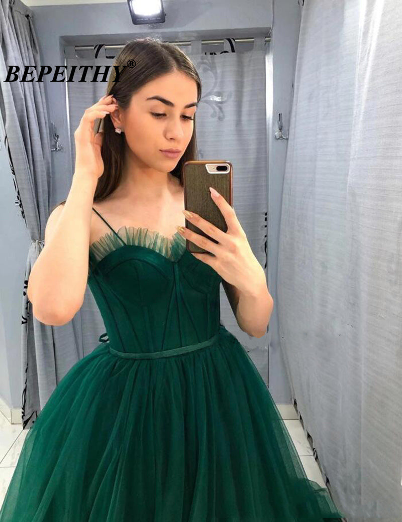 Gorgeous Ball Gown Tulle Emerald Green Prom Evening Dress ,Women Forma ...