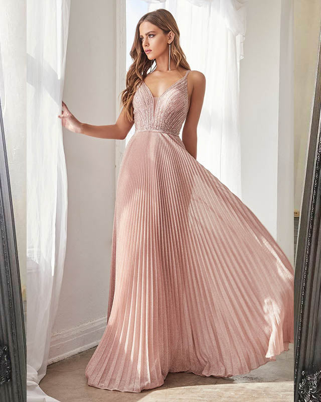 Siaoryne Online Shop Stunning Price Sexy V Neck Pink Prom Dress ,Long Formal Gown vestidos formales for Cheap Price PL1016