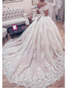 Romantic Off the Shoulder Women Lace Wedding Dress Ivory / Blush Pink Ball Gown Bridal Gown WD01207