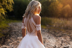 Bohemian Wedding Dress  Off-Shoulder Boho Beach Bride Dresses A-Line Robe De Mariee WD10109