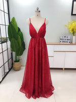 Siaoryne Rose Gold Bling Bling Women Sexy Backless Long Evening Gowns with Straps  Sequins PL1211