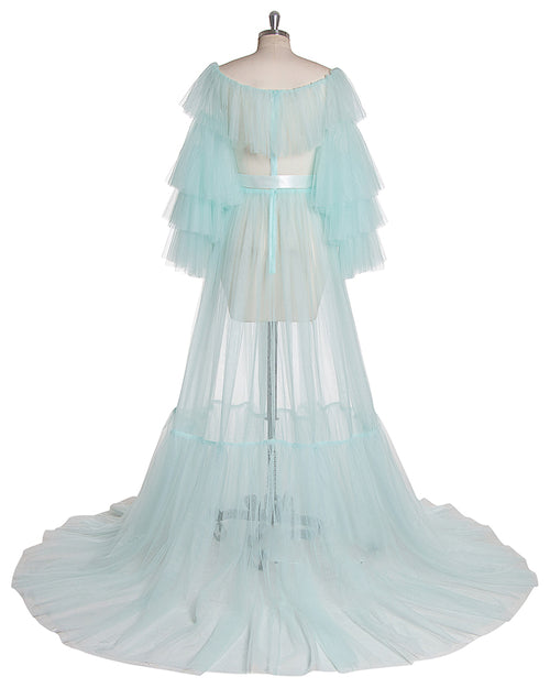 Pink /Gray Women Photography Props Tulle Maternity Dresses   Pregnancy Gown  Studio Shoot Clothes  MD0619