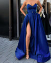 Siaoryne Sweetheart High Slit Leg Women Sexy Long Evening Gown Formal Wear Dress 2022 Vestido De Festa Longo