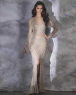 PL7485 Siaoryne Gorgeous Sleeves  Mermaid Evening Dress Prom Long Vestido De Festa with Slit