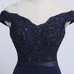 Stunning Mermaid Off Shoulder Navy Bridesmaid Dresses robe demoiselle d'honneur Women Formal Dress