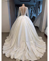 Robe De Mariee Vintage Wedding Dress Long Sleeves with Pearl Lace Gown WD0907