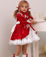 4PCS Spain Dress Girls Royal Costumes Kids Princess Wedding Birthday Dresses Party Lace Robe Fille Baby Girl Christmas Clothing