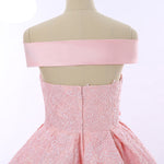 Luxury Pink Ball Gown Prom Dresses ,Lace  formal gown,s 2018 Arabic Style Women Dress