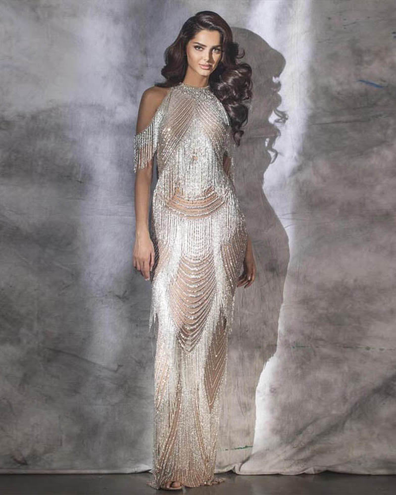 Siaoryne Women Luxury Fully Heavy Beading Long Prom Evening Dresses Gown Vestido De Festa 2020 PD874