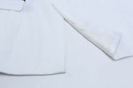 LP5506 Men Suit White Tuxedo With Black Lapel Wedding Suit For Men Slim Fit Groom Party (Jacket+Pant)