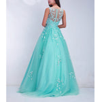 2023 elegant Long Prom Dress Aqua Senior Prom Gowns Graduation Long Dresses
