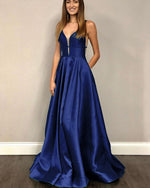 Satin V Neck Burgundy Red Maroon Gowns Long Evening Dress,Long Prom Party Gowns PL07013
