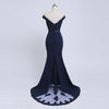 Stunning Mermaid Off Shoulder Navy Bridesmaid Dresses robe demoiselle d'honneur Women Formal Dress
