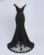 Black /navy/Burgundy fishtail Lace Wedding Bridesmaid Dresses Women Evening Party Gown PL214