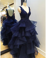 Navy Blue Ball Gown Sweet Sixteen Prom Dress Quinceanera Dresses PL6688