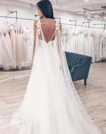 Amazing Tulle Wedding Bride Dress with Cape Robe De Mariee WD1012