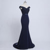 Stunning Mermaid Off Shoulder Navy Bridesmaid Dresses robe demoiselle d'honneur Women Formal Dress