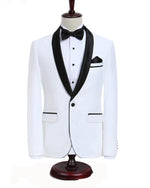 Mens Suits Jacket Pants  Black Shawl Lapel Men Suit Set Wedding Suits Groom Tuxedos  (Jacket+Pants)