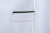 LP5506 Men Suit White Tuxedo With Black Lapel Wedding Suit For Men Slim Fit Groom Party (Jacket+Pant)