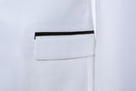 LP5506 Men Suit White Tuxedo With Black Lapel Wedding Suit For Men Slim Fit Groom Party (Jacket+Pant)