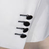 LP5506 Men Suit White Tuxedo With Black Lapel Wedding Suit For Men Slim Fit Groom Party (Jacket+Pant)
