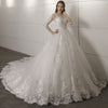 Long Sleeves Ball Gown Princess  Wedding Bridal Dresses with Lace 2019 PL652