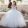 WD8899 Romantic Off the Shoulder Lace Tulle Ball Gown Bridal Dress 2018 Wedding Gown Hochzeitskleid