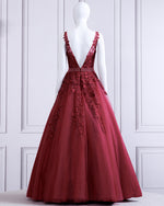 Lace Burgundy Quinceanera Dress Girls Prm Sweet 16 Party Gown PL0804