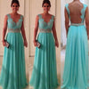 Elegant See Through Back Aqua Formal Dresses Long evening Gown,Bridesmaid Dresses with Lace ,Long Prom Dresses