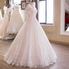 Romantic Off Shoulder Princess A Line White Wedding Dress Lace Bridal Dress with Short Sleeves