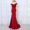 Stunning Mermaid Off Shoulder Navy Bridesmaid Dresses robe demoiselle d'honneur Women Formal Dress