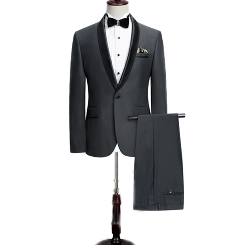 LP5512 Gentleman Two-piece Black White Groom Cheap Wedding Tuxedos Suits For Men Classic Tail Coat With Pants Slim Fit