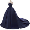 Strapless Burgundy Dark Red Prom Dress Ball Gown Women 2018 Wedding Dress WD3323