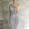 Unique Style Sexy One Sleeves Long Mermaid Evening Dress Long Formal Wear Outfit for Women abendkleid CB10165