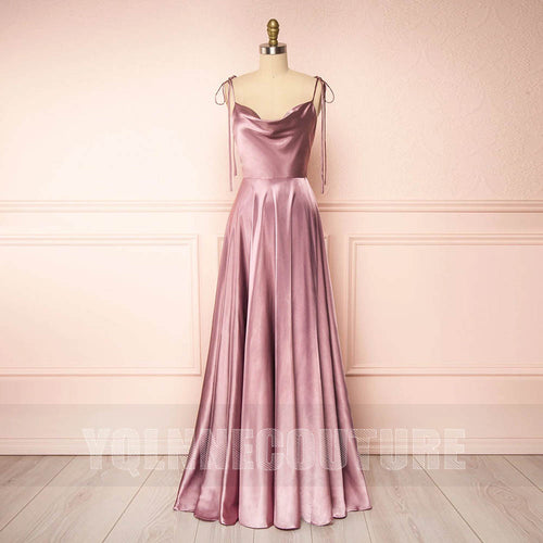 Sexy Satin A Line  Dark Green Prom Nigh Gown Wedding Guests Dresses for Wedding PL110271