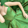 Red Cap Sleeve Prom Dress 2022 with Button Split Leg Sexy Graduation Gown PL10709