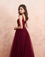 Sexy High Slit Leg Tulle and Beading Dark Green Formal Long Prom Dress 2022 Vestidos PL01116