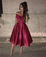 Royal Blue Knee Length Off the Shoulder Girls Homecoming Dress Short Graduation Dress SP0509