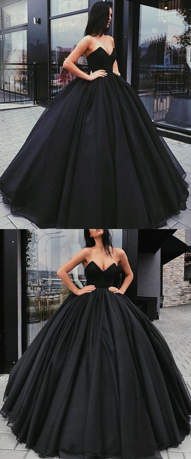 Fashion Black Prom Queen masquerade Gown Ball Dance Gown Poofy Long Evening Dresses for Ball