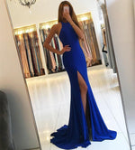 New Fitted Evening Dress Girls Pink Prom Ball Dress Formal Wear Wedding Guest Gown with Sexy Slit