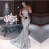 Siaoryne LP0927 Strapless Sequins Prom Dresses Long Evening Gowns Mermaid Vestido De Festa