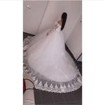 Romantic WD0826 off the shoulder long sleeves Princess Bridal Gown 2020  Poofy Tulle Ball Gown Lace Wedding Dress for Bride