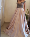 Gorgeous Off Shoulder Beading Women Formal Evening Dresses Long PL877