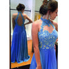 LP366 New Turquoise Prom Dress Long ,High Neck 2022 Formal Wear Evening Party Gowns