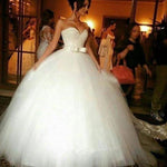 LP02145 Bling Bling Casamento Personalizado Wedding Dresses  Sweetheart Tulle Princess Ball Gown Bridal Gown