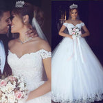 WD654 Off the Shoulder Princess Lace Wedding Dress, robe de mariee 2020